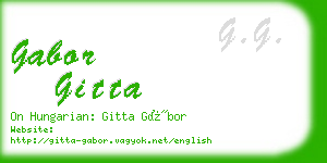 gabor gitta business card